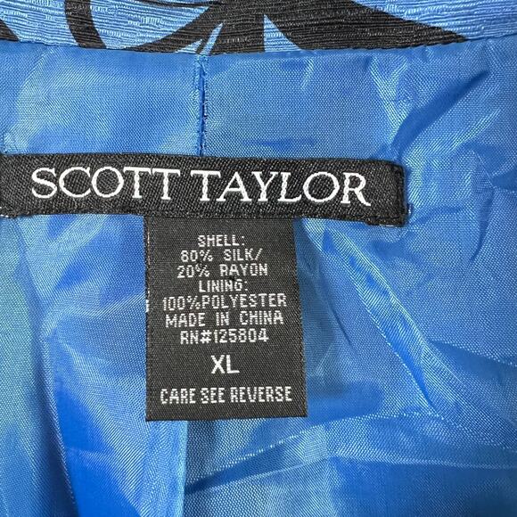 Scott Taylor Womens Art to Wear Silk Blend Blazer Size Extra Large Career Church - Picture 5 of 6